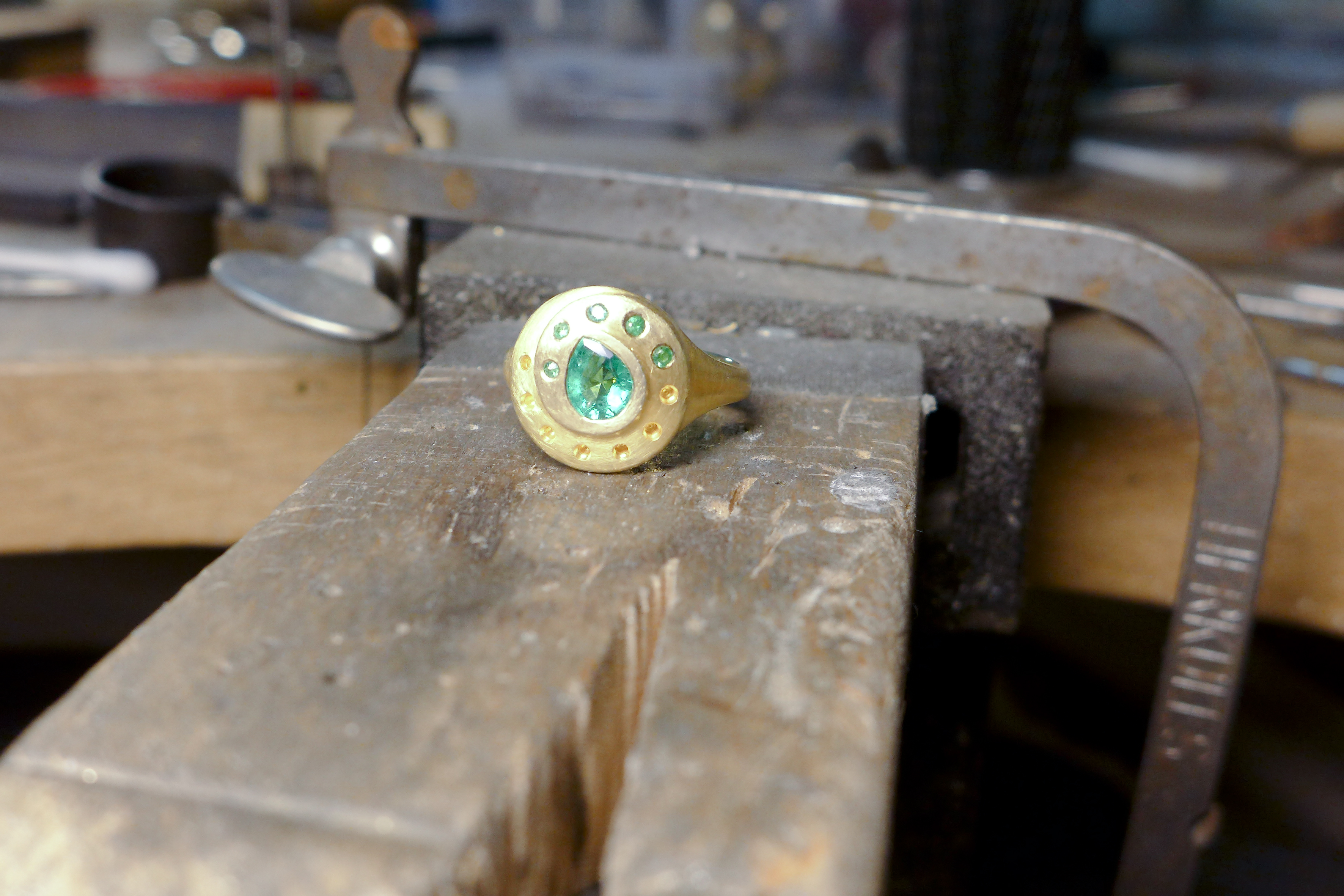 work in progress on the goldsmith bench